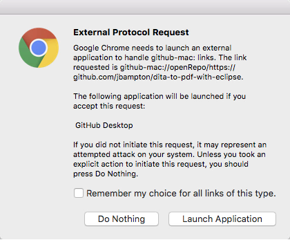 Chrome dialog
