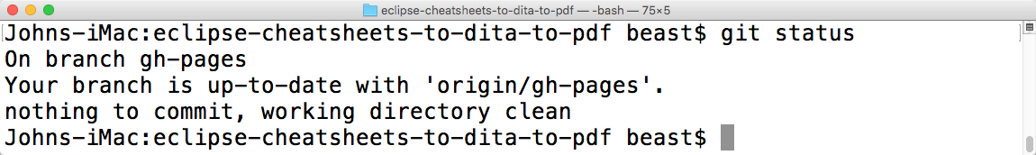 git status